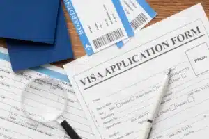 Flat Lay Visa Application Assortment